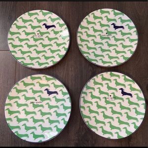 Kate Spade Dachshund 9 Inch Plates, Set of 4
